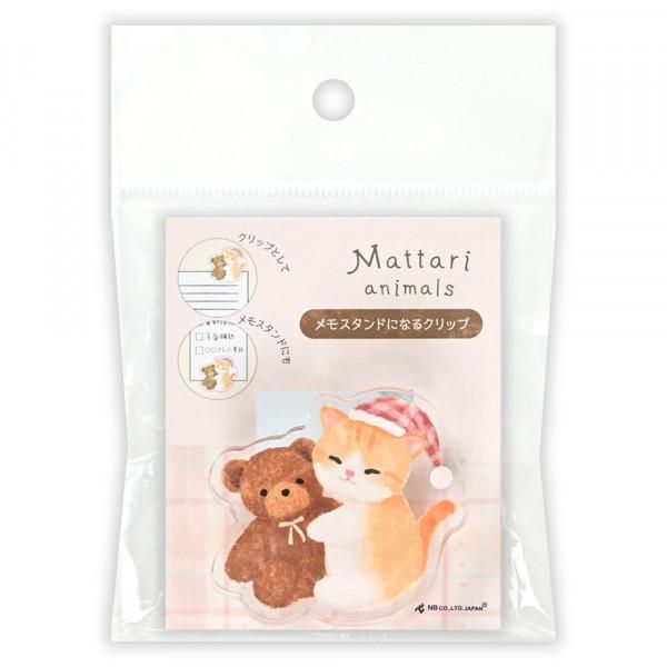 NB Mattari Animals 2-Way Clip - Kitten