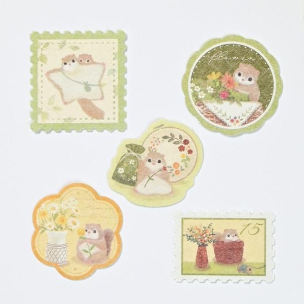 NB Mattari Animals Day Flake Stickers - Flying Squirrel