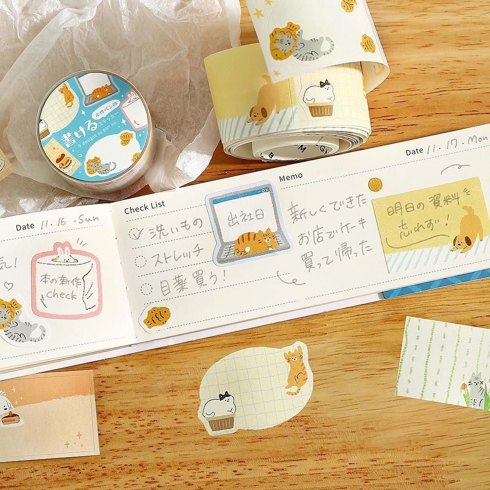 BGM Roll Stickers - Writable Stickers - Warm Weather