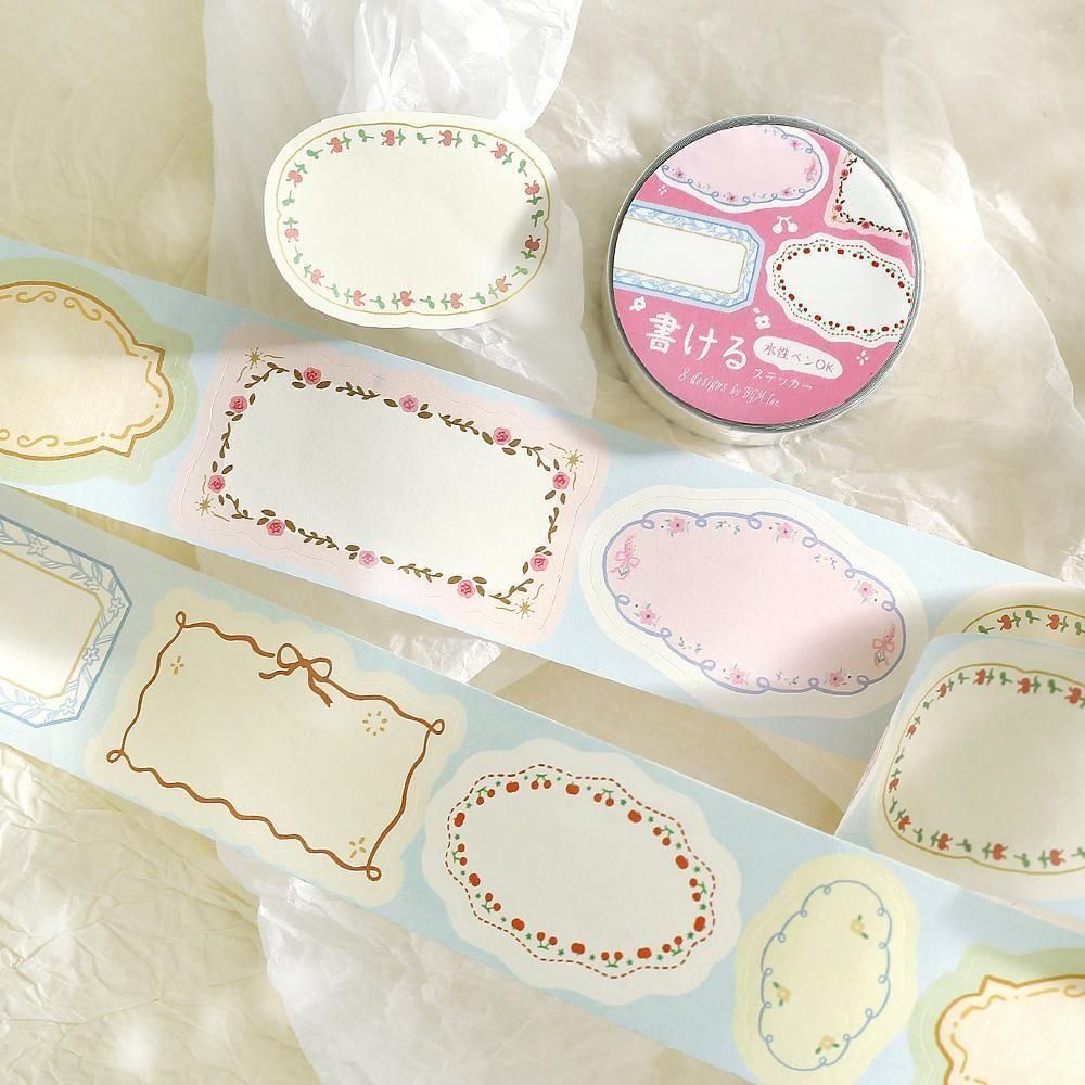 BGM Roll Stickers - Writable Stickers - Flower Frames
