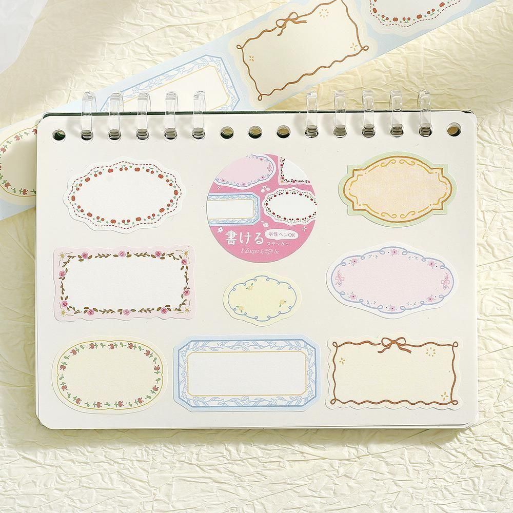 BGM Roll Stickers - Writable Stickers - Flower Frames