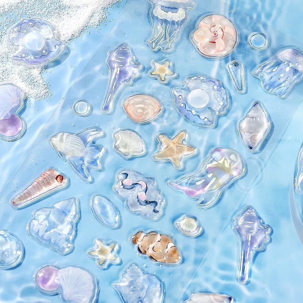 BGM Kyururun Sticker Sheet - Sea Creatures