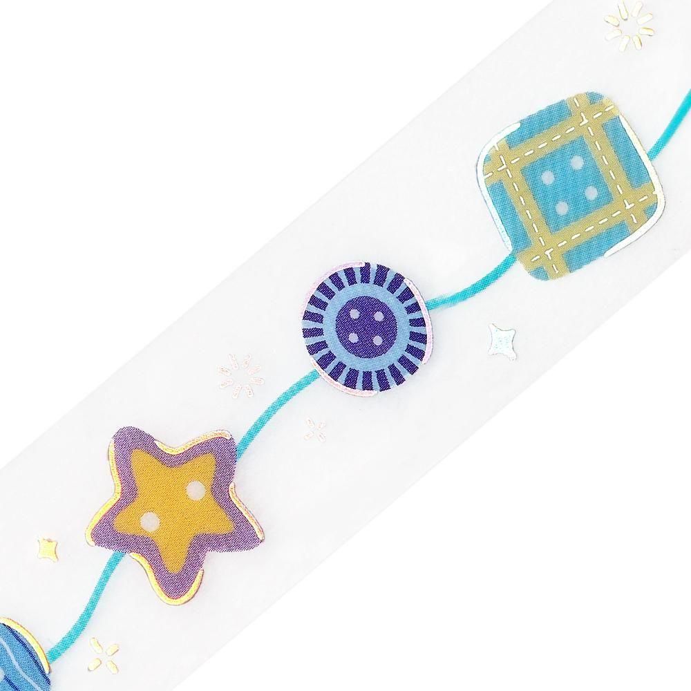 BGM Washi Tape - Clear Tape - Colorful Button