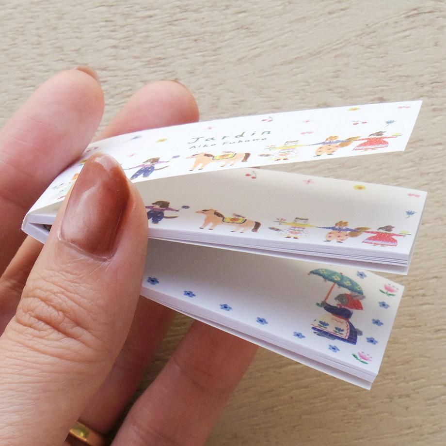 Hyogensha Cozyca Aiko Fukawa One-Line Sticky Notes - Jardin・Happiness