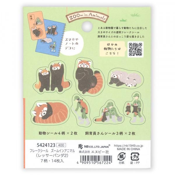 NB ZOOm in Animals Flake Stickers - Red Panda