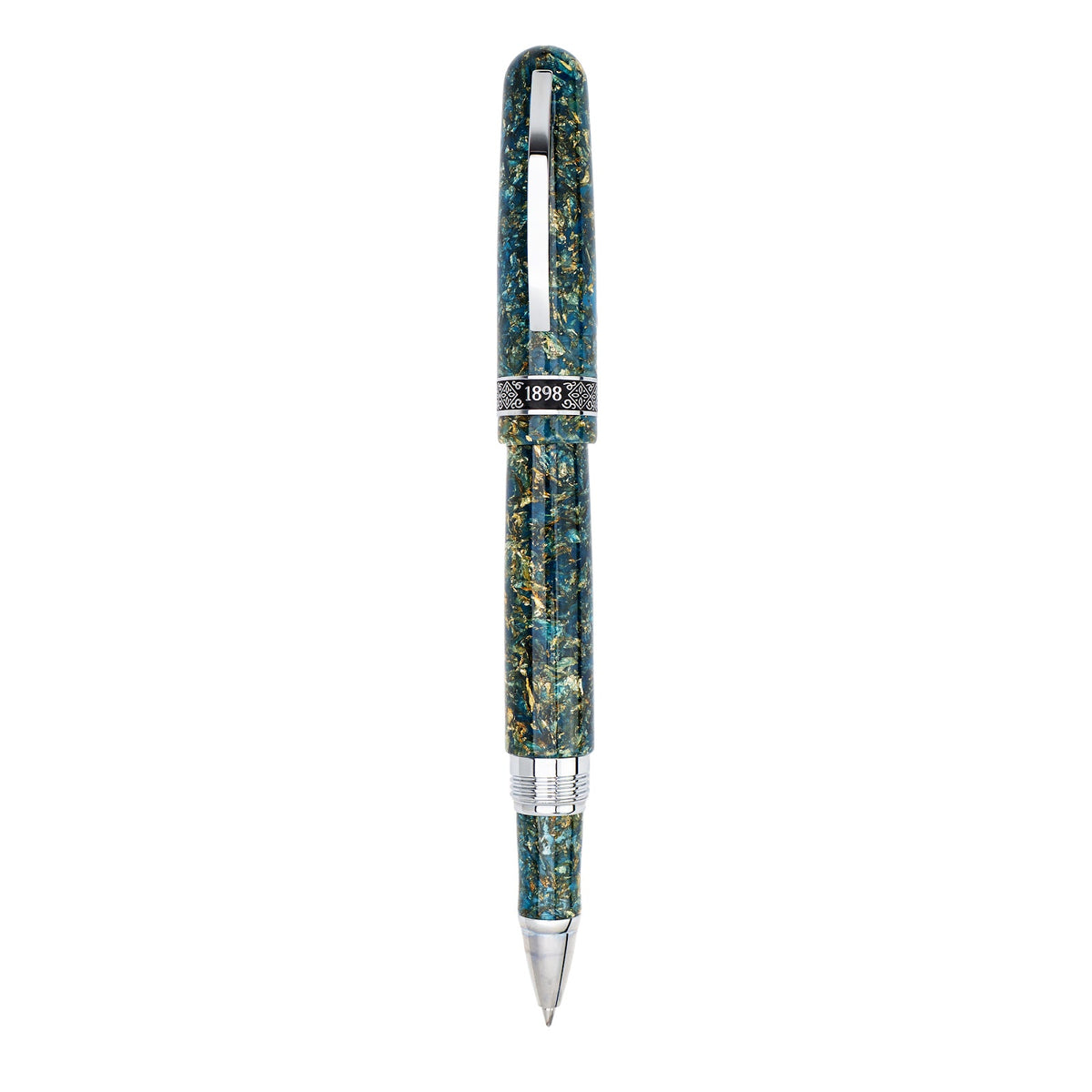 Conklin 1898 Solaris Rollerball Pen - Blue w/ Chrome Trim