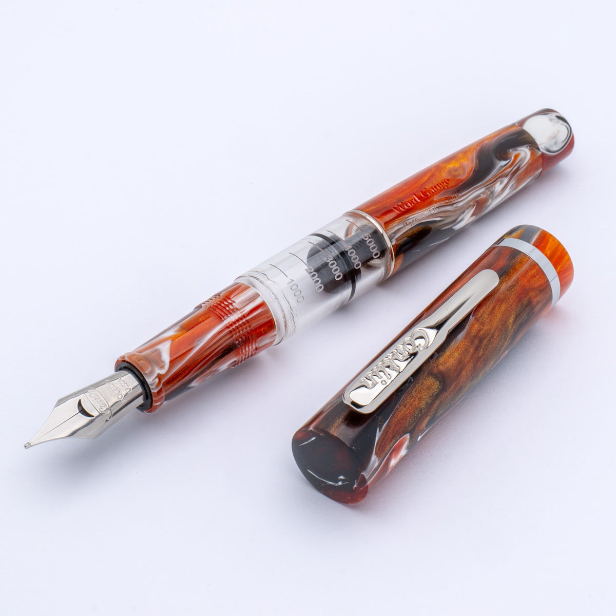 Conklin Word Gauge Fountain Pen - Flames of the Abyss