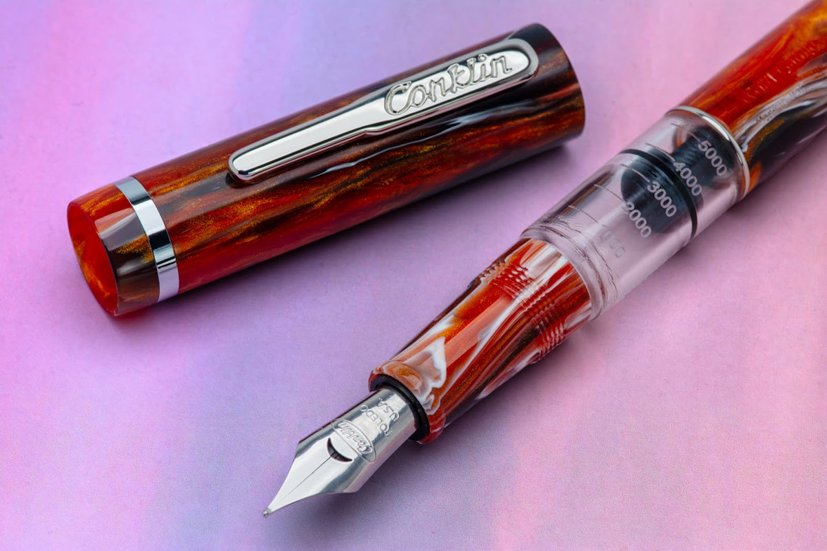Conklin Word Gauge Fountain Pen - Flames of the Abyss