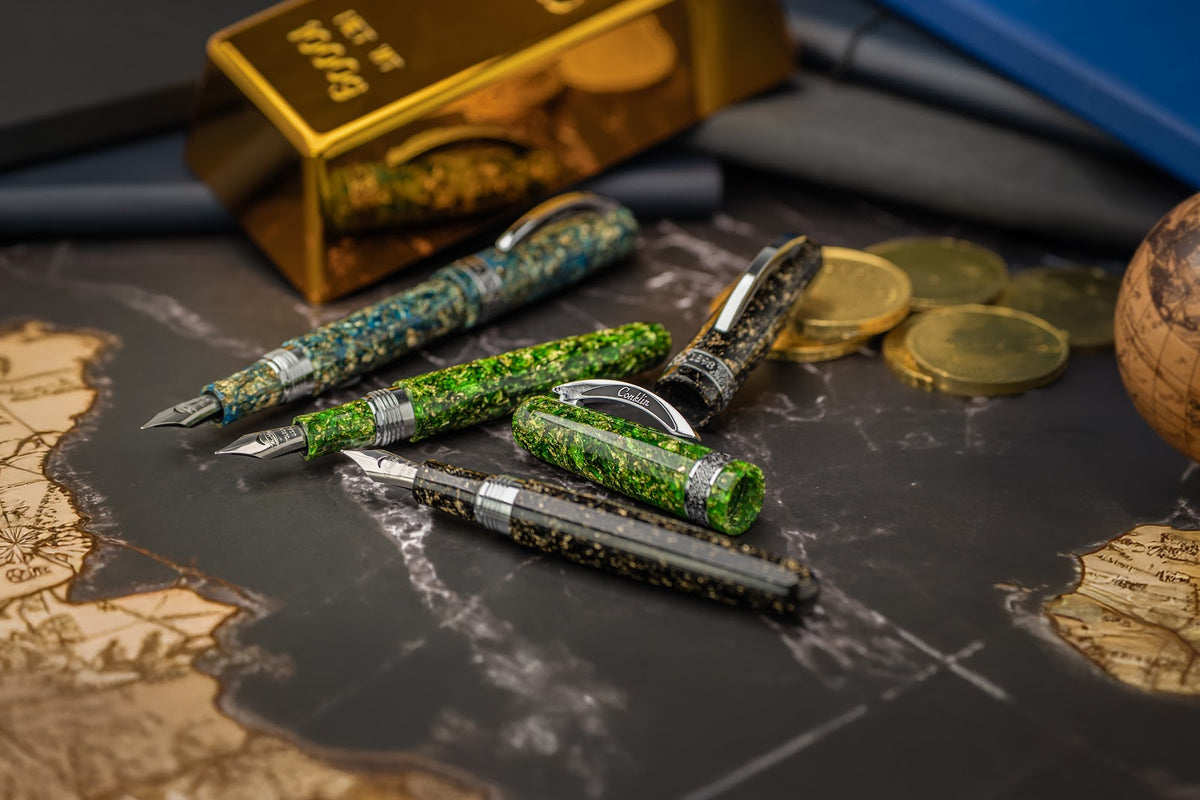 Conklin 1898 Solaris Rollerball Pen - Green w/ Chrome Trim