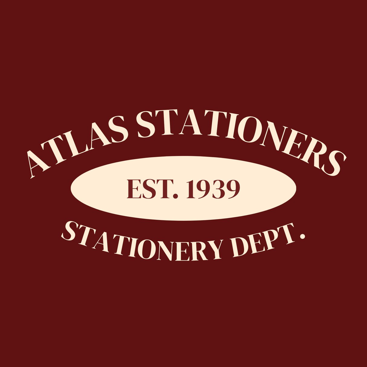 Atlas Stationers 1939 Dad Hat - Maroon (Atlas Exclusive)