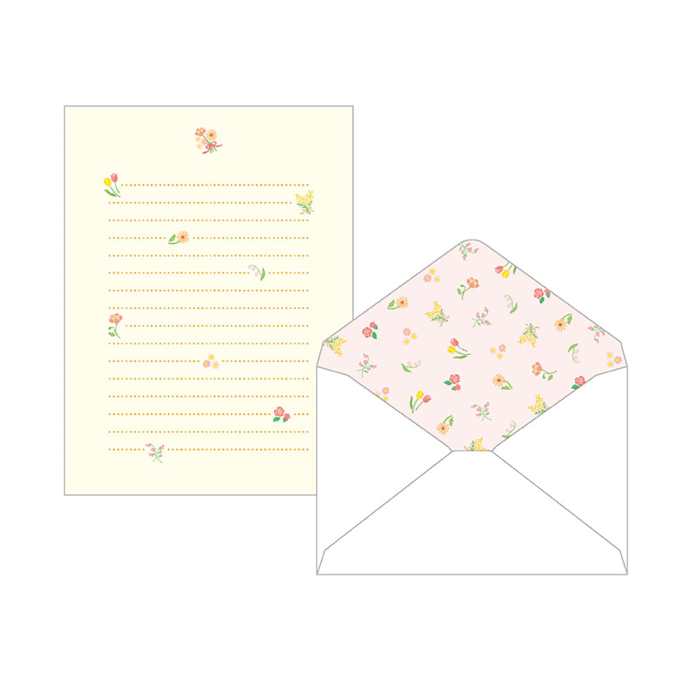 EL COMMUN Papoter Letter Set - Pink Flowers