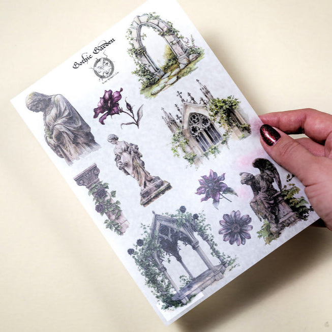 Atlas Stationers - CoraCreaCrafts Sticker Sheet - Gothic Gardens - Stickers - Image 3