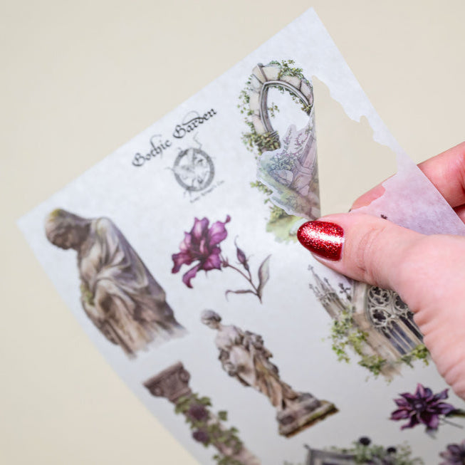 Atlas Stationers - CoraCreaCrafts Sticker Sheet - Gothic Gardens - Stickers - Image 2