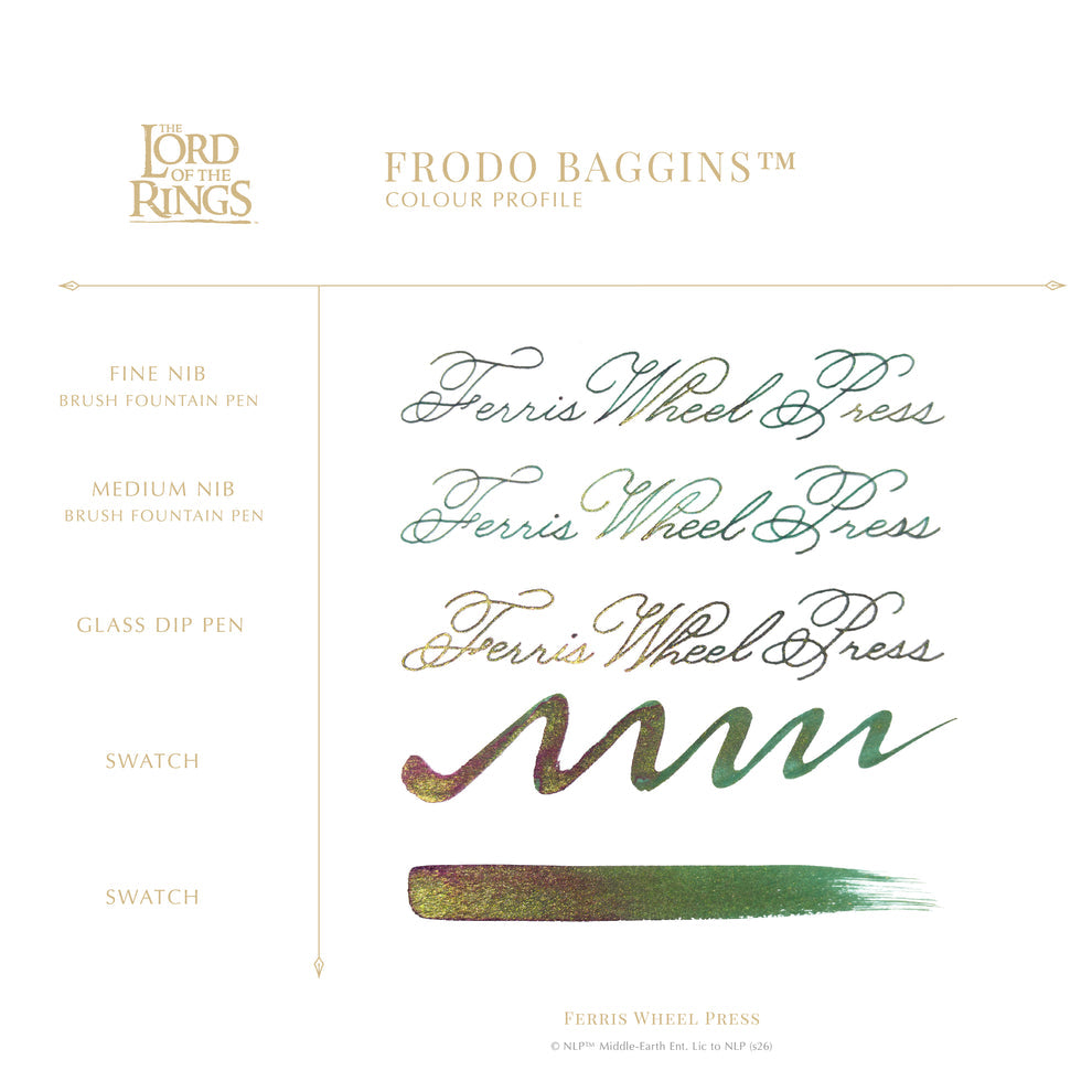 Ferris Wheel Press x The Lord of the Rings Frodo Baggins Signature Ink - 38ml Bottled Ink
