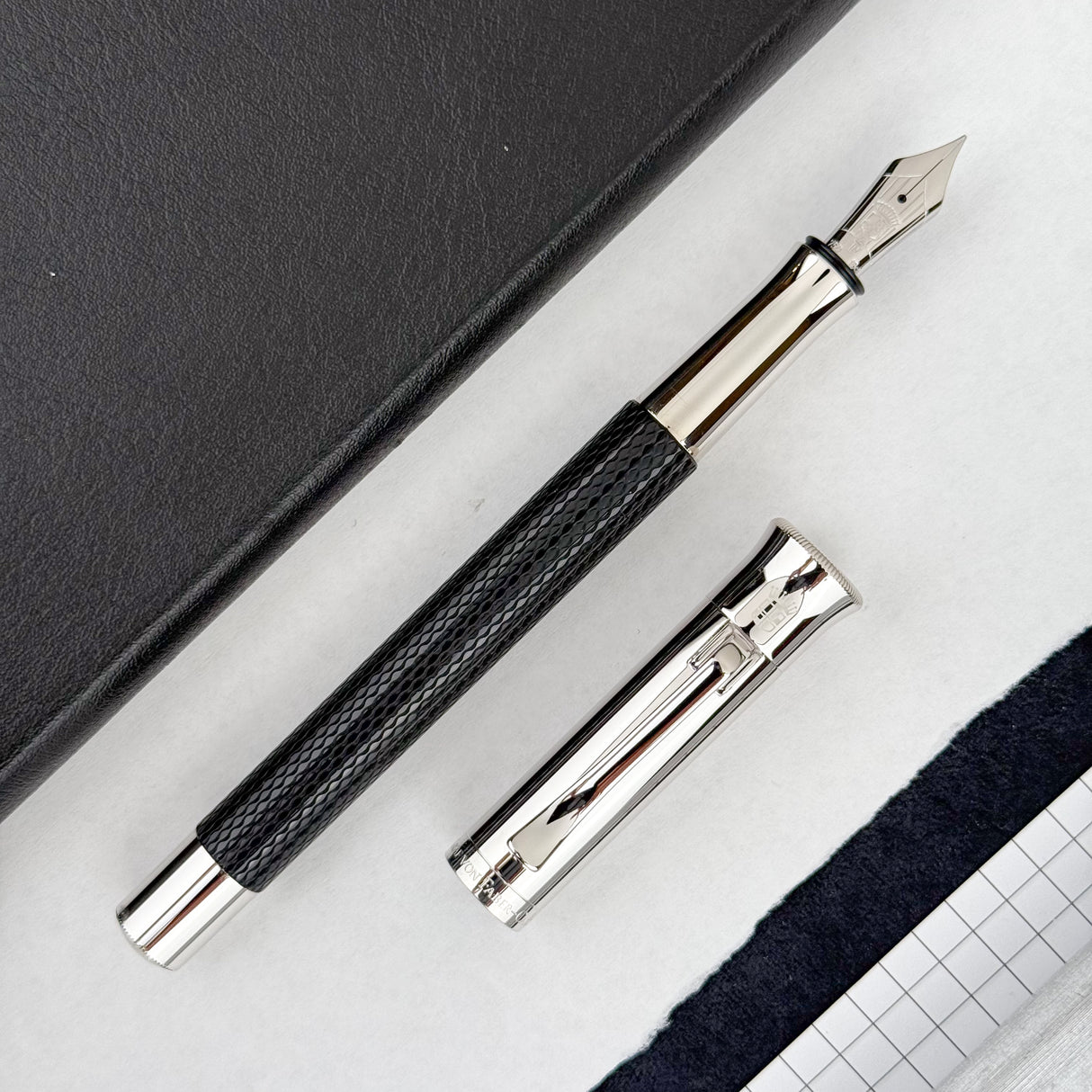 Graf von Faber-Castell Guilloche Fountain Pen - Black