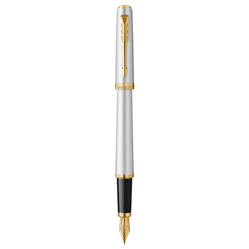 Parker Meridian Fountain Pen - Chrome with Gold Trim