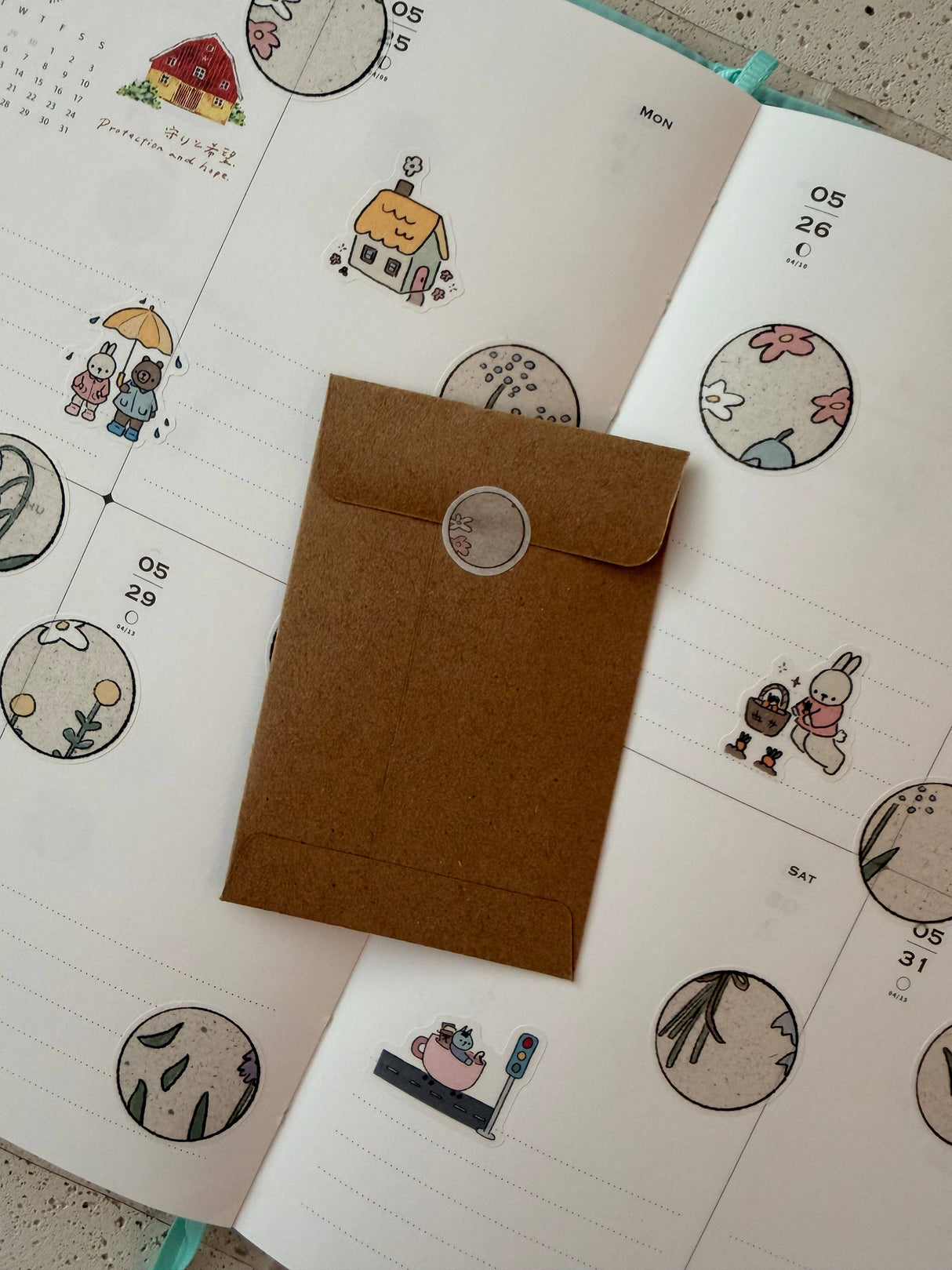 dana ate oatmeal! Gardening Washi Sticker Flakes