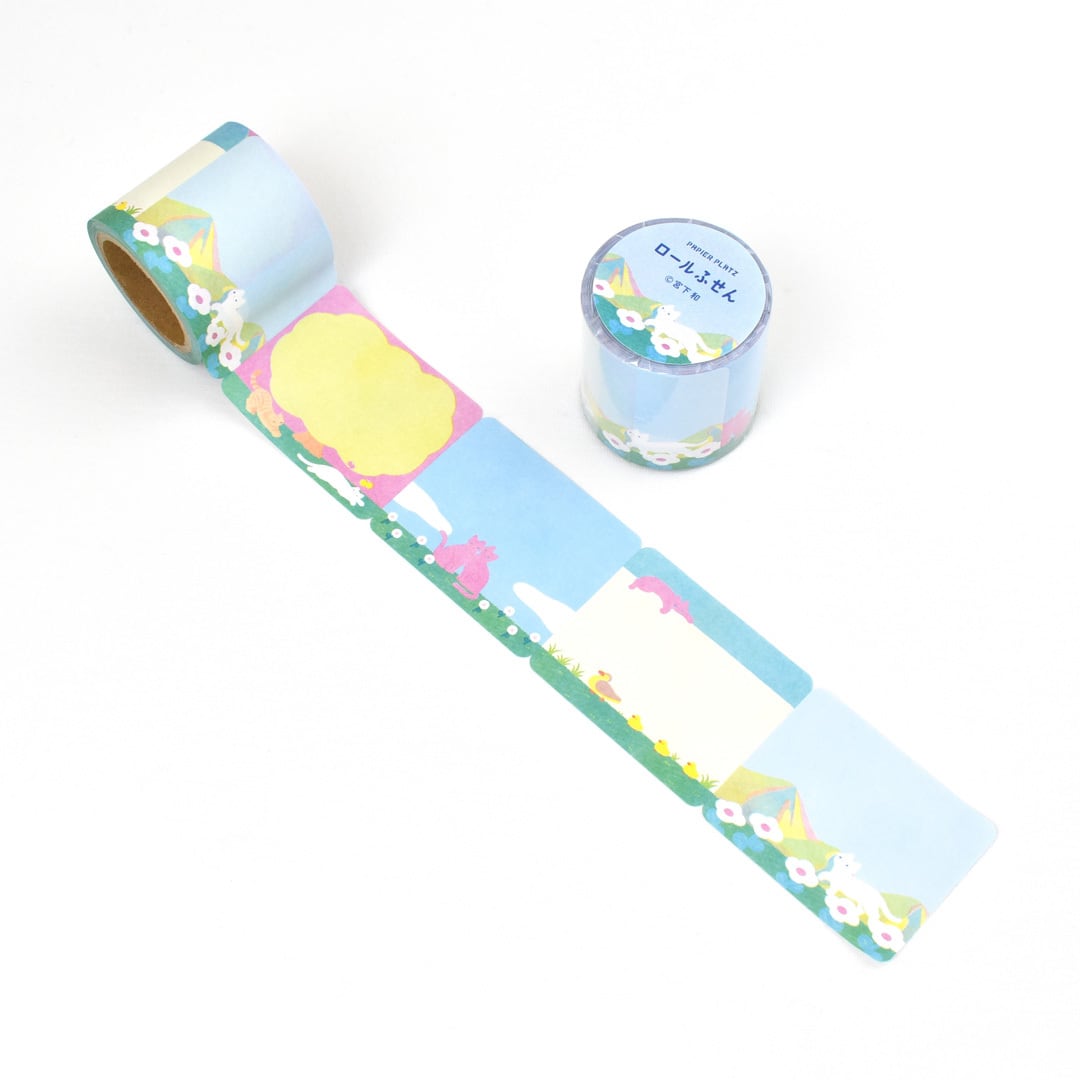 Papier Platz Kazu Miyashita Sticky Note Roll - Cat's Walk