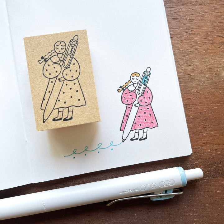 Stamp Marché x Mitsubishi Uni-Ball One Marle Illustration Stamp