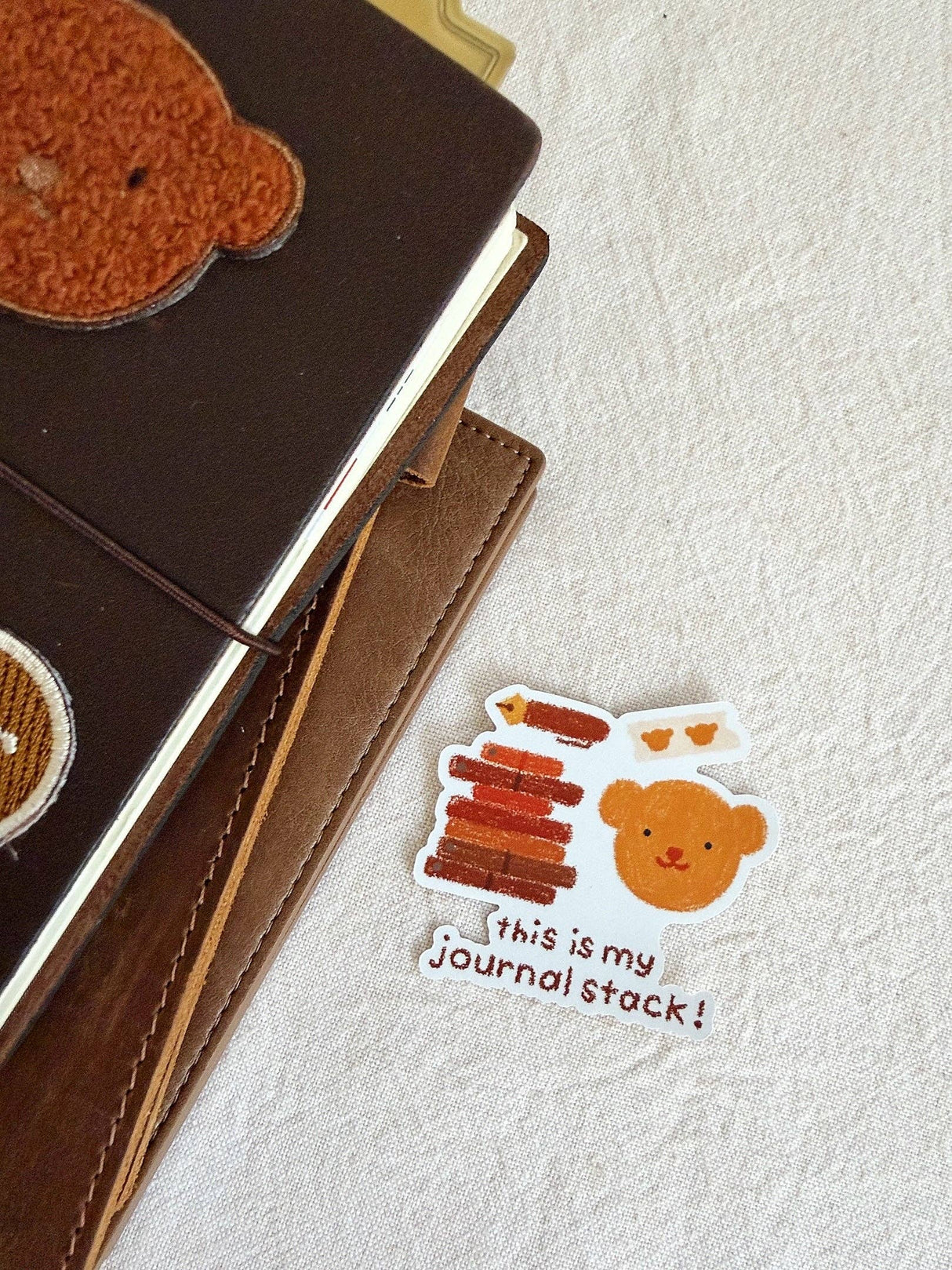 Bloom Paper Studio Journal Stack Die Cut Sticker