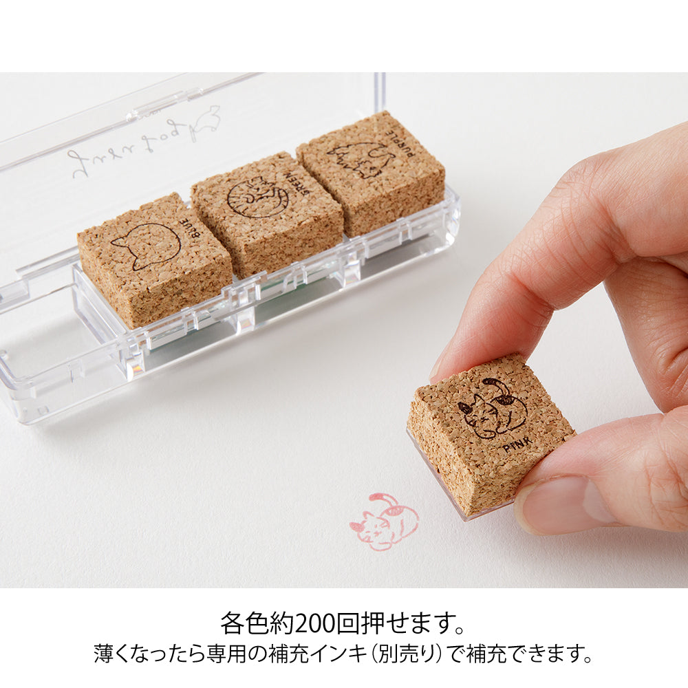 Midori Yuru Log Pre-inked Stamp
