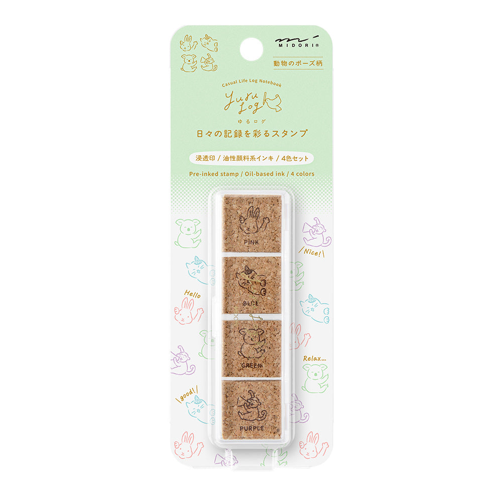 Midori Yuru Log Pre-inked Stamp