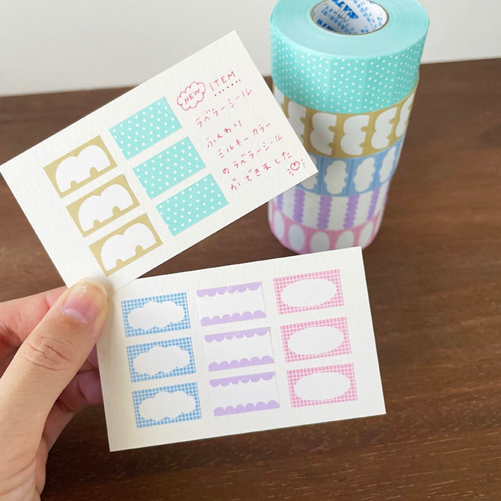 Stamp Marché Label Sticker - Mokumoku Frame Sky