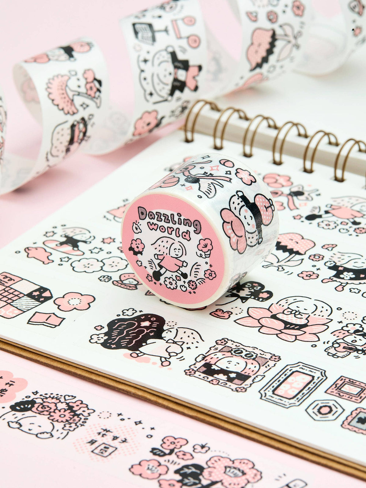 RiN! Studio Dazzling World Pink Washi Tape