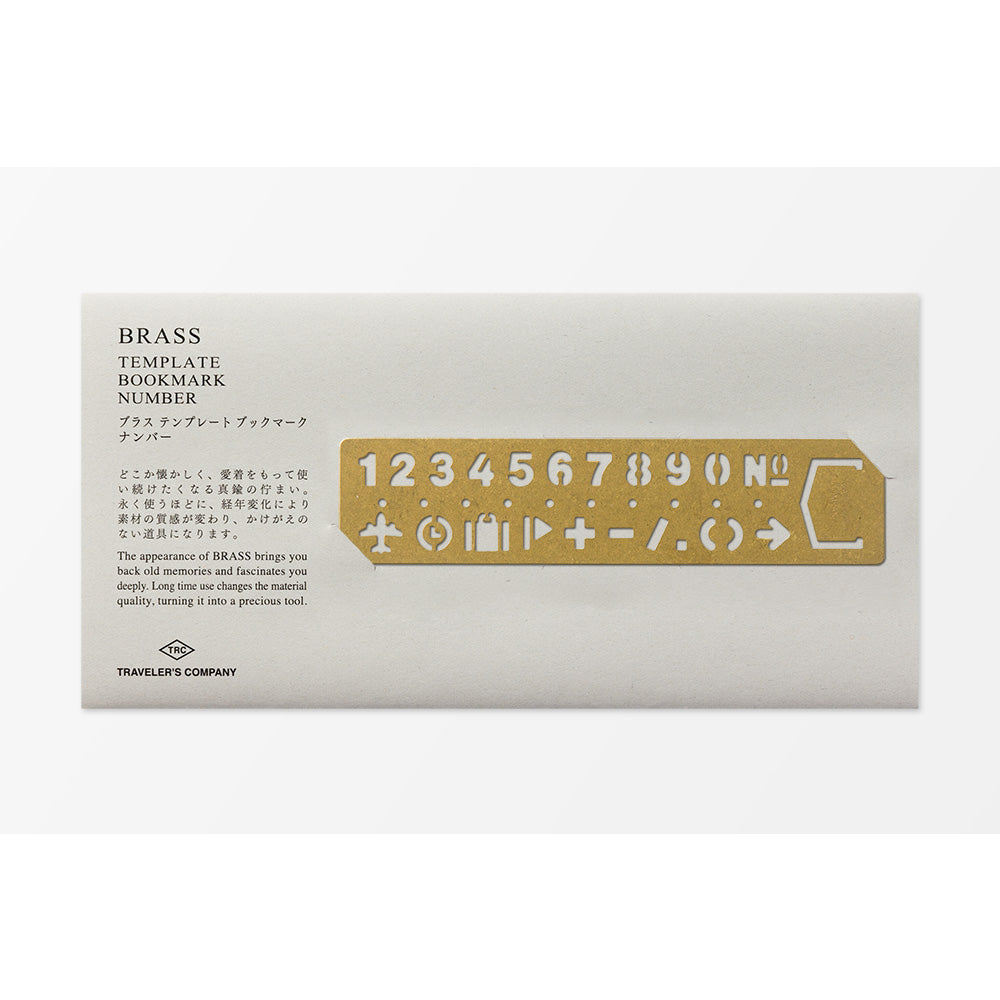 Traveler's Brass Template Numbers