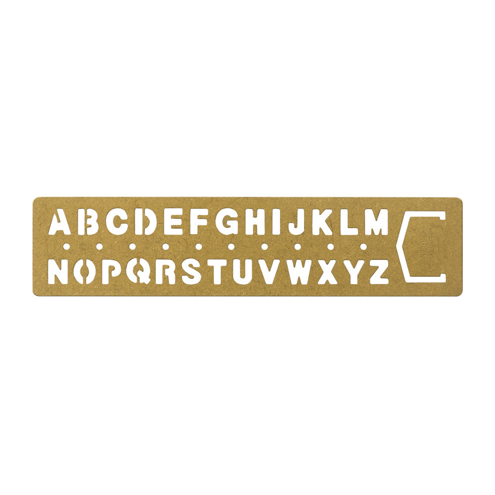 Traveler's Brass Template Alphabet