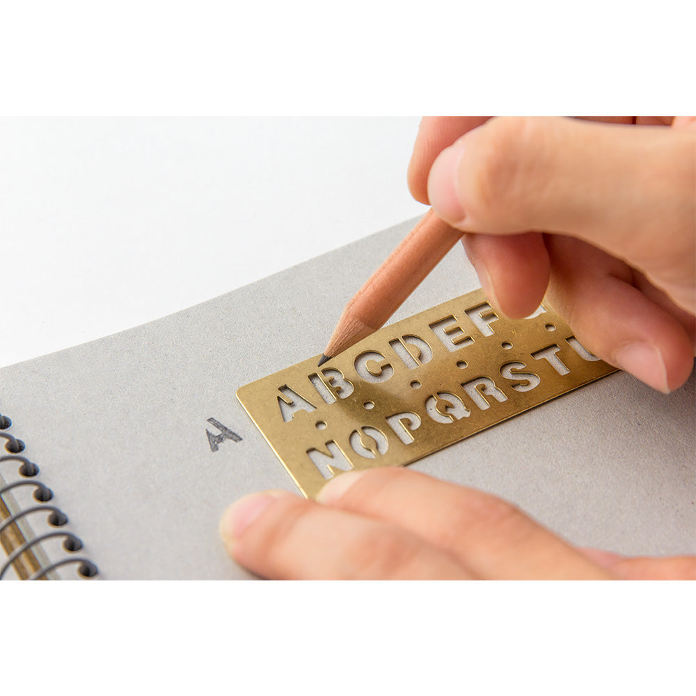 Traveler's Brass Template Alphabet