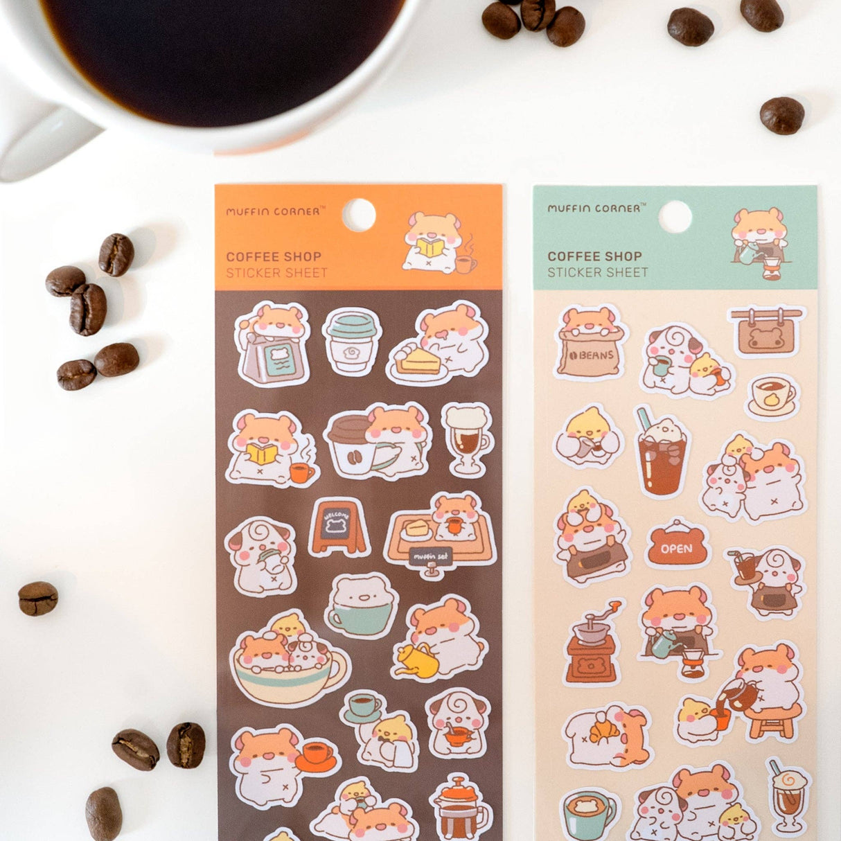 Studio Enon Coffee Shop Sticker Sheet - B