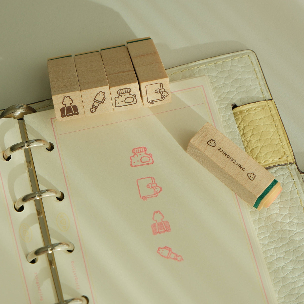 2jingis2jing Mini Rubber Stamp - Stationery Collection