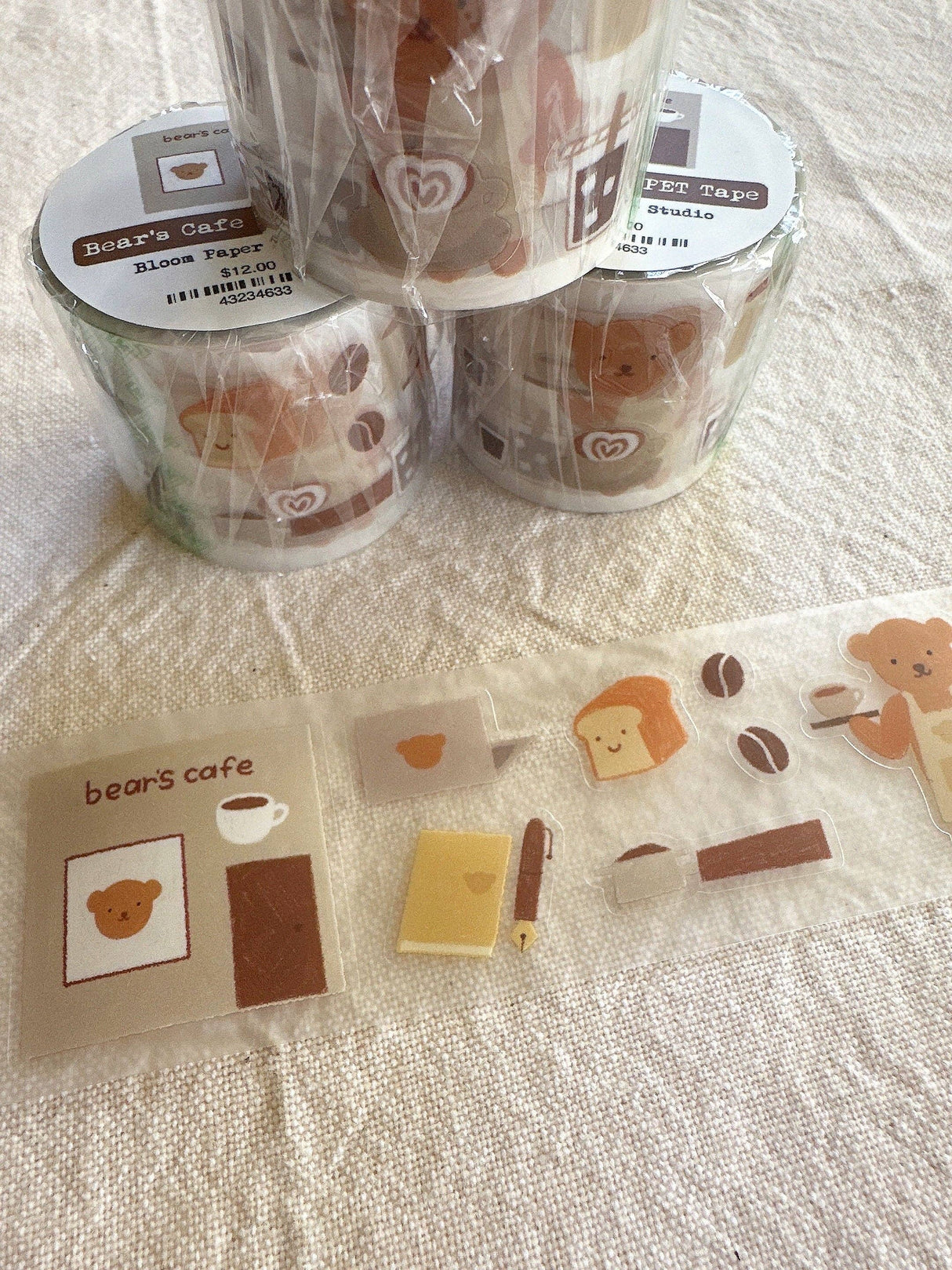 Bloom Paper Studio Bear's Cafe Kiss Cut PET Tape