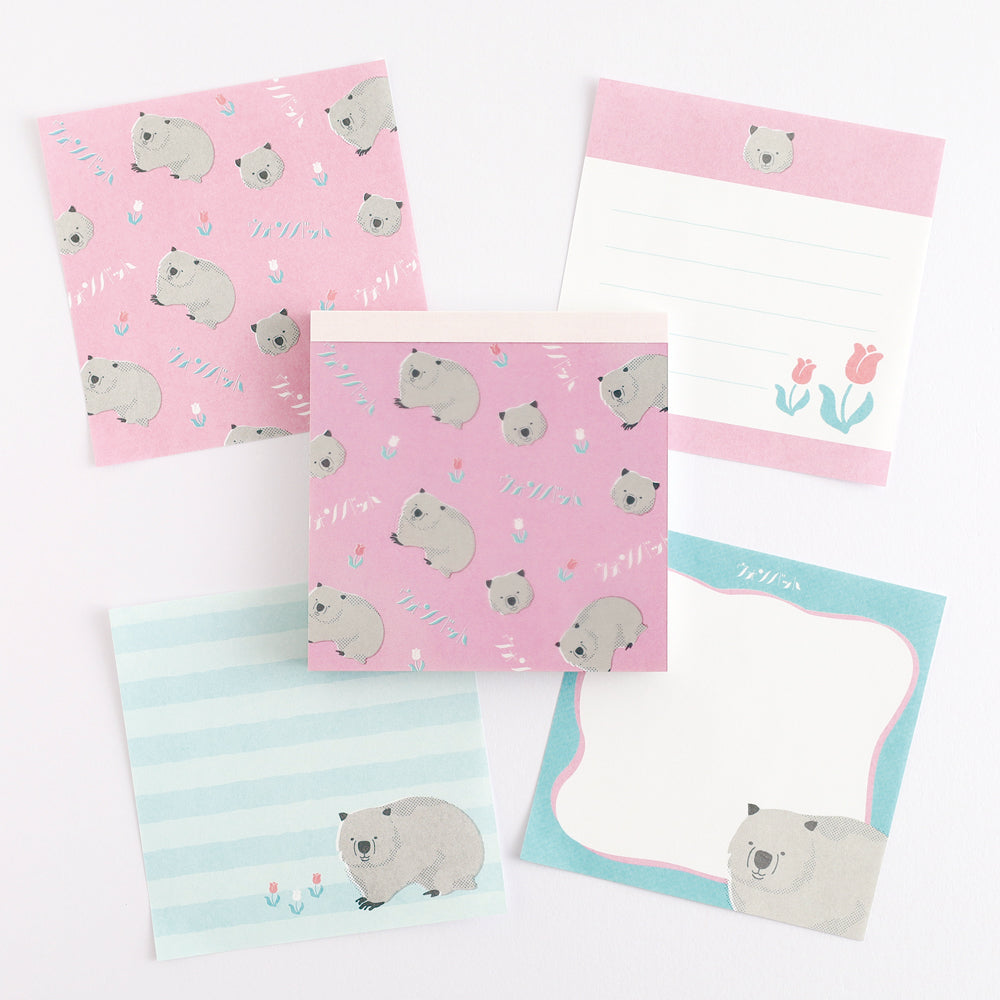 Green Flash Animal Department Store Memo Pad - Wombat