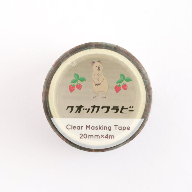 Green Flash Animal Department Store Gold Foil Clear Masking Tape - Quokka