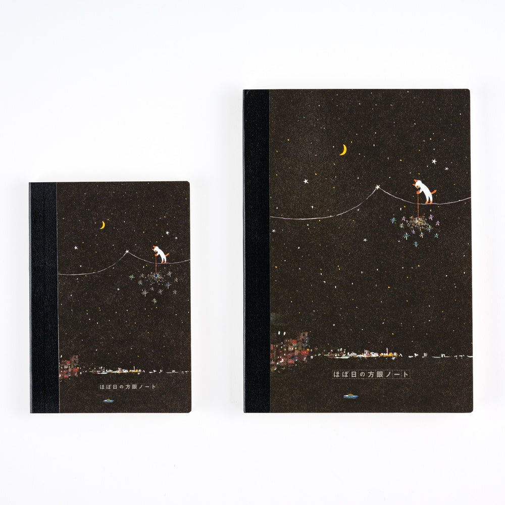 Hobonichi A6 Notebook - Graph - Hiroko Kubota: Another night of falling star sparklers