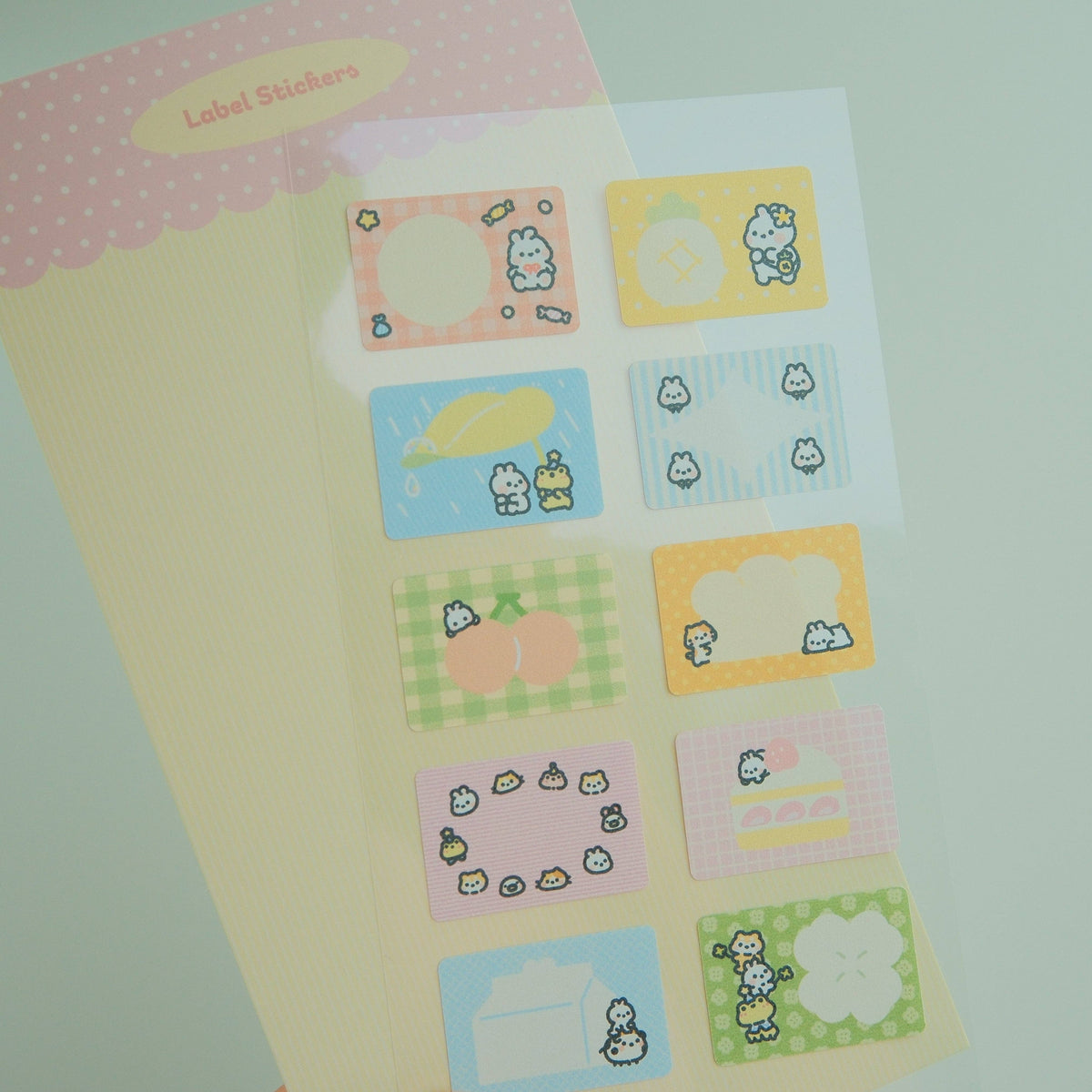 2jingis2jing Bunny Label Sticker Sheet
