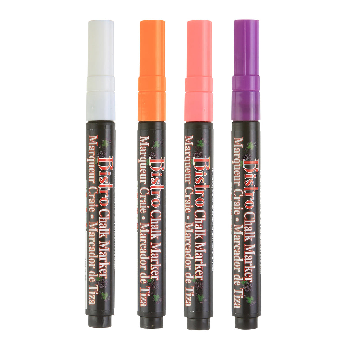 Bistro Chalk Fine Point Markers - Fluorescent H - Set of 4