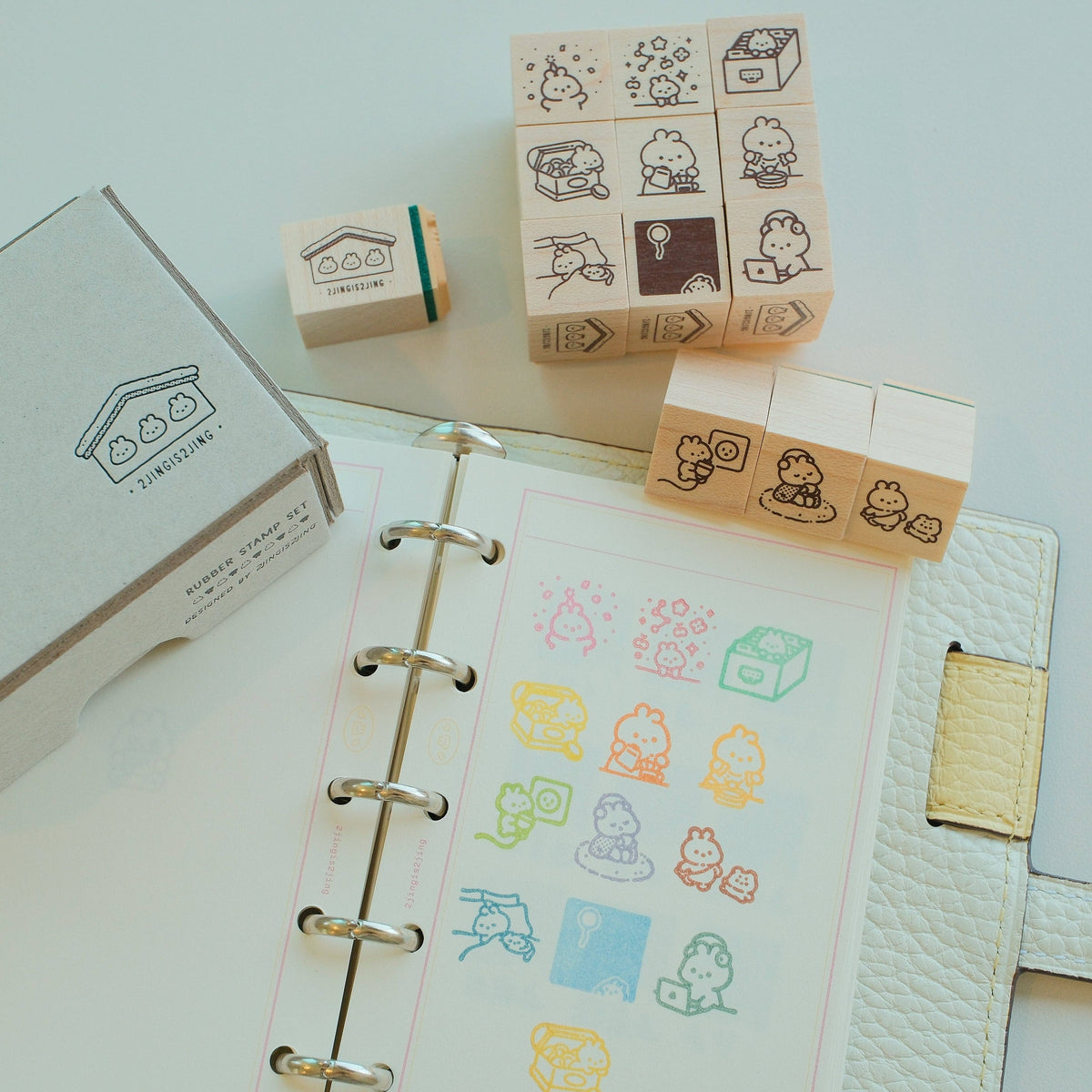 2jingis2jing Living Softly Rubber Stamp Vol. 2 (1.5cm)