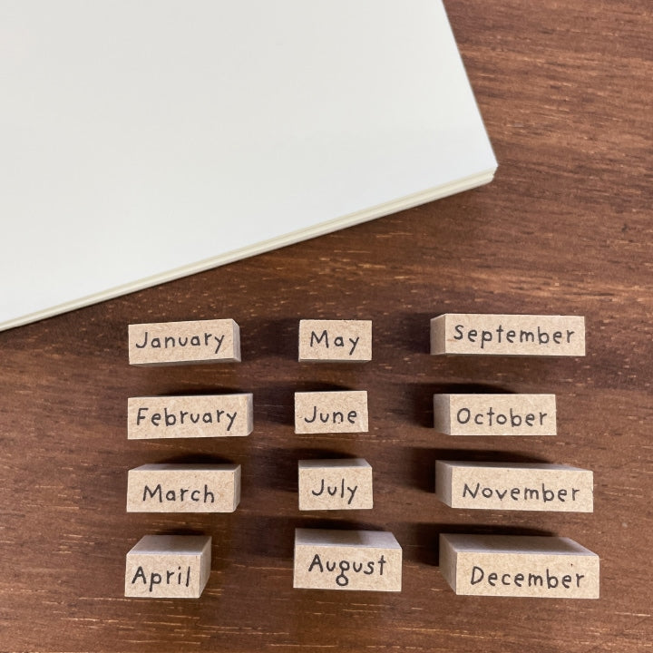 Stamp Marché Month Moji Stamp Set (Set of 12)