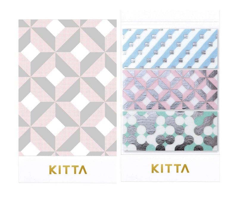 KITTA Portable Washi Decorative Tape - Wide - Geometry