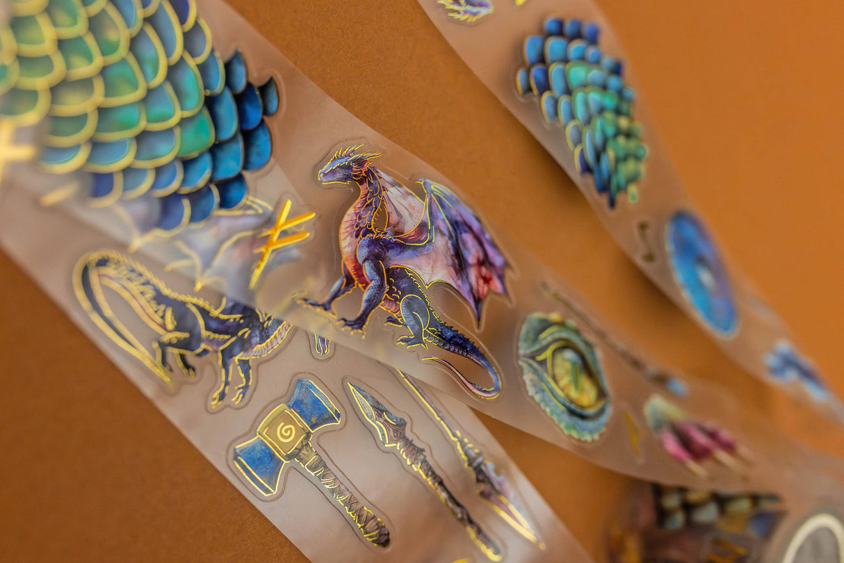 CoraCreaCrafts Dragons Transparent Tape