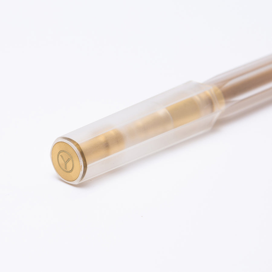 YStudio Glamour Evolve Elemental Rollerball Pen - Brass Gold