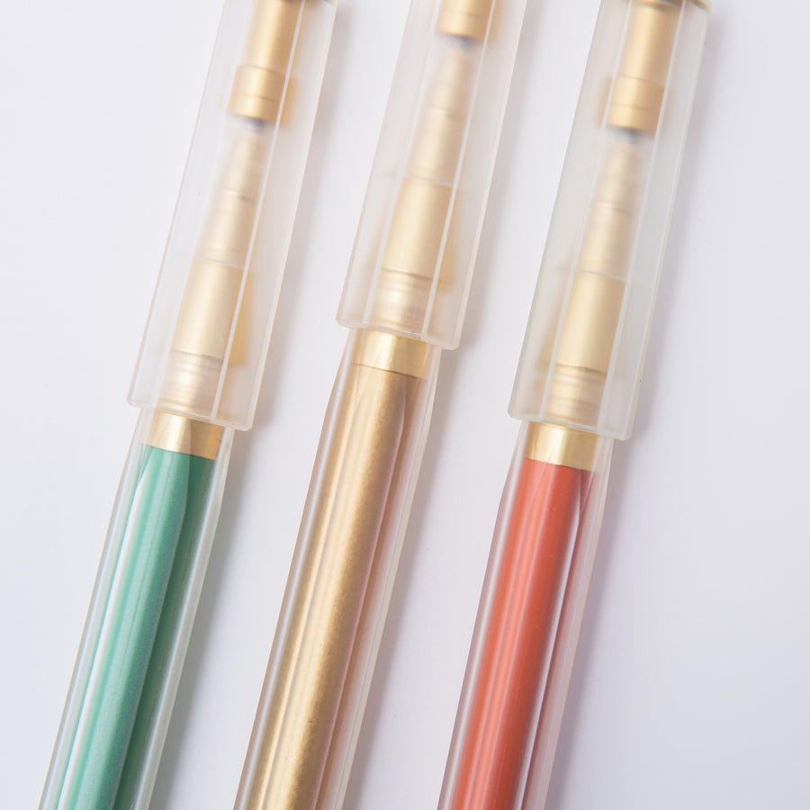 YStudio Glamour Evolve Elemental Rollerball Pen - Brass Gold