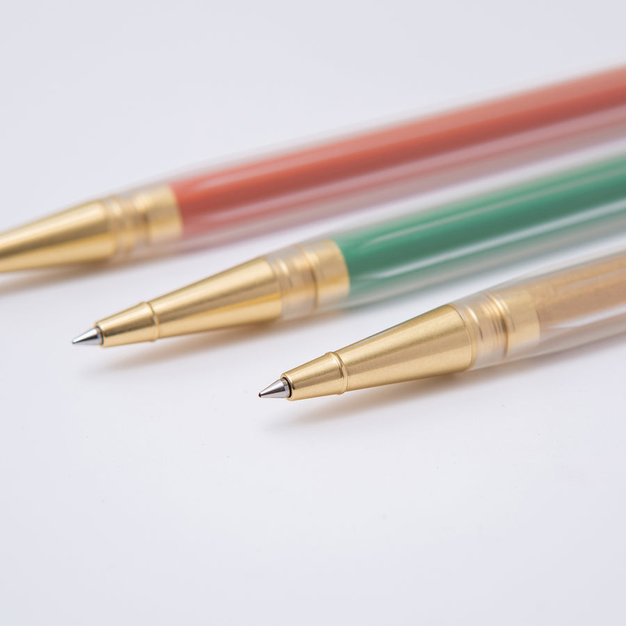 YStudio Glamour Evolve Elemental Rollerball Pen - Brass Gold