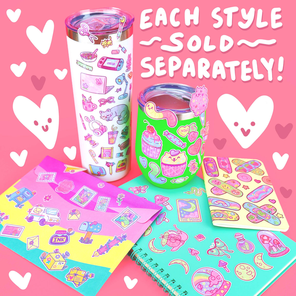 Desk Stuff Office Supplies Vinyl Sticker Sheet
