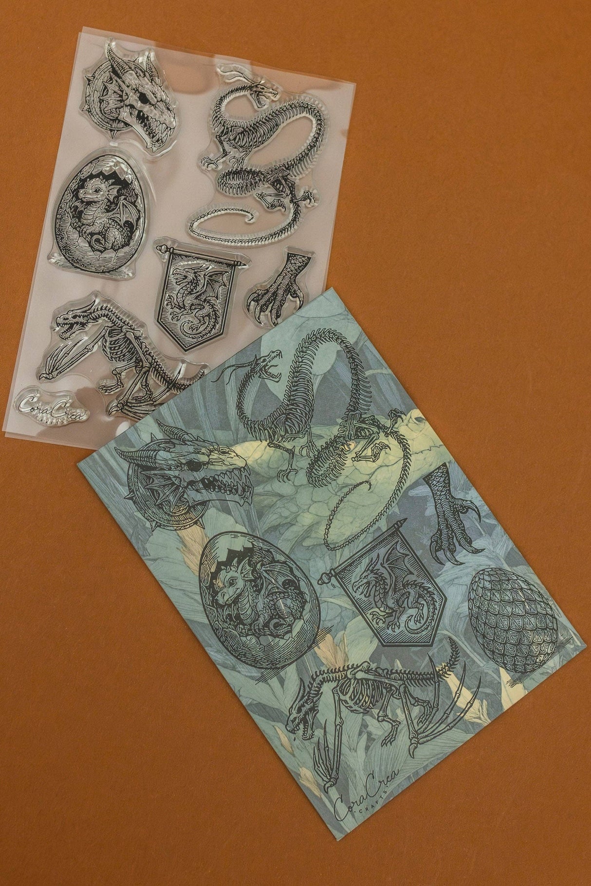 CoraCreaCrafts Dragons Clear Stamps