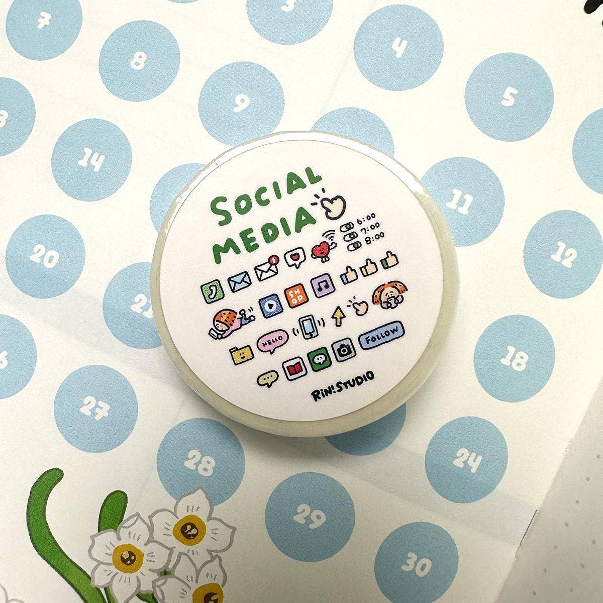 RiN! Studio Social Media Mini Washi Tape