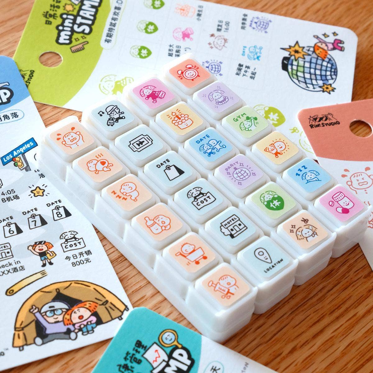 RiN! Studio Mini 6-in-1 Stamp - Routine